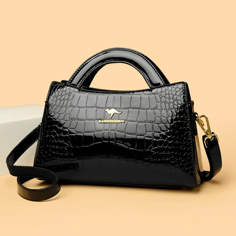 Kangaroo Brand Alligator Pu Leather Shoulder Bag Clutch Hand Bags