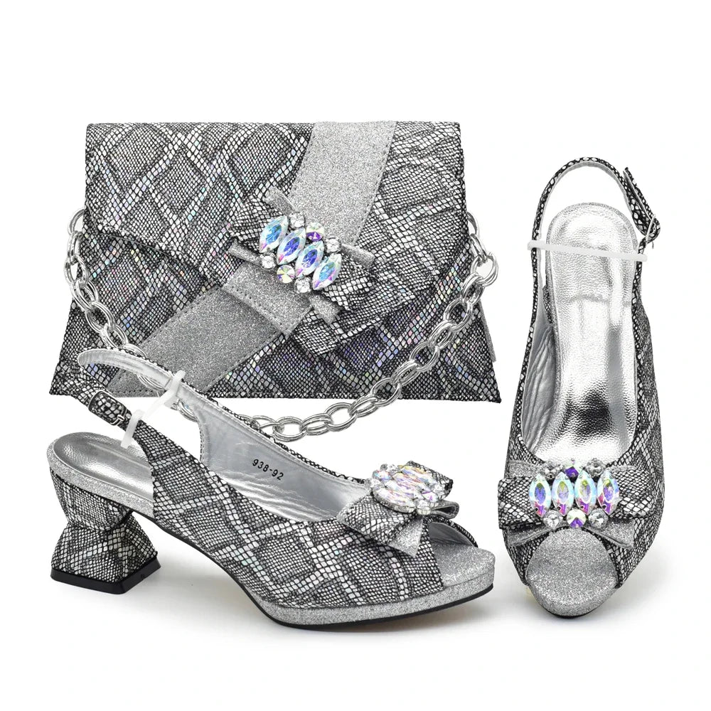New Fashion Italian Shoes with Matching Bags for Nigeria Women Ladies Shoe and Bag Set Latest Designers Luxury Woman Pumps