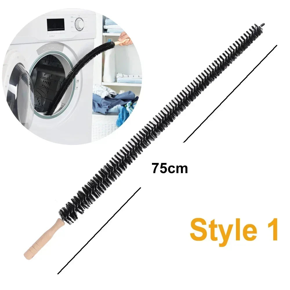 Flexible Long Pipeline Cleaning Brush Reusable Pipework Brush with Handle Dryer Vent Cleaning Kit for Bathroom Toilet Kitchen