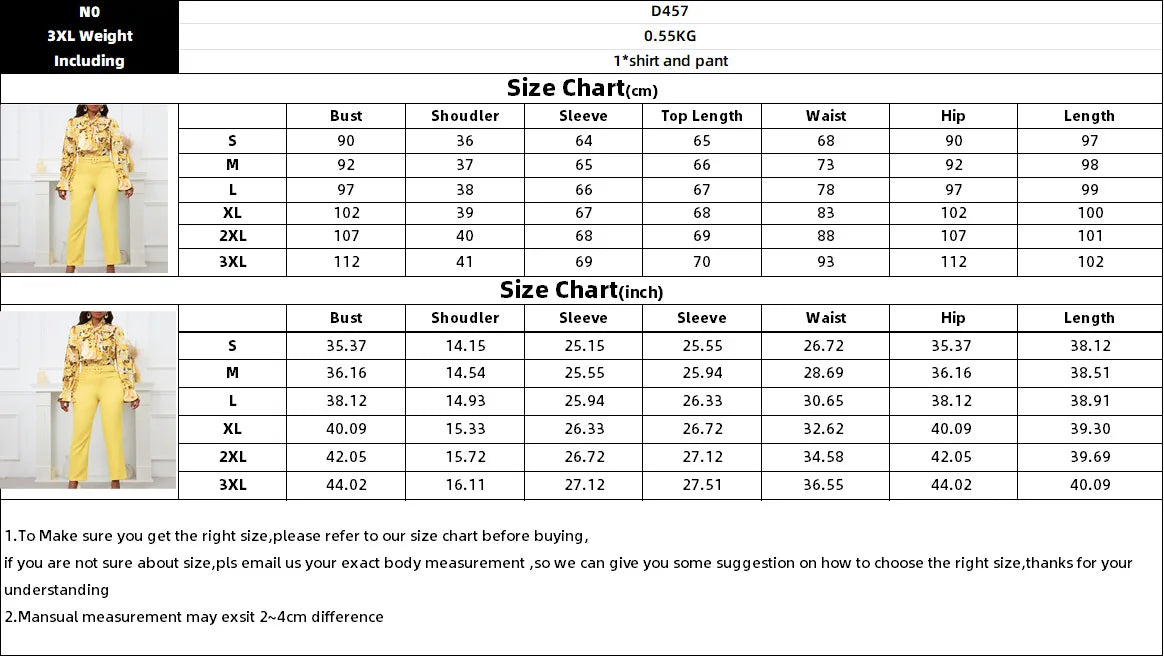 Fashion Print Two Piece Set Women Office Suits Tie Bow Neck Button Shirt + Belt Pencil Pants Elegant Slim Lady Sets Casual shirt