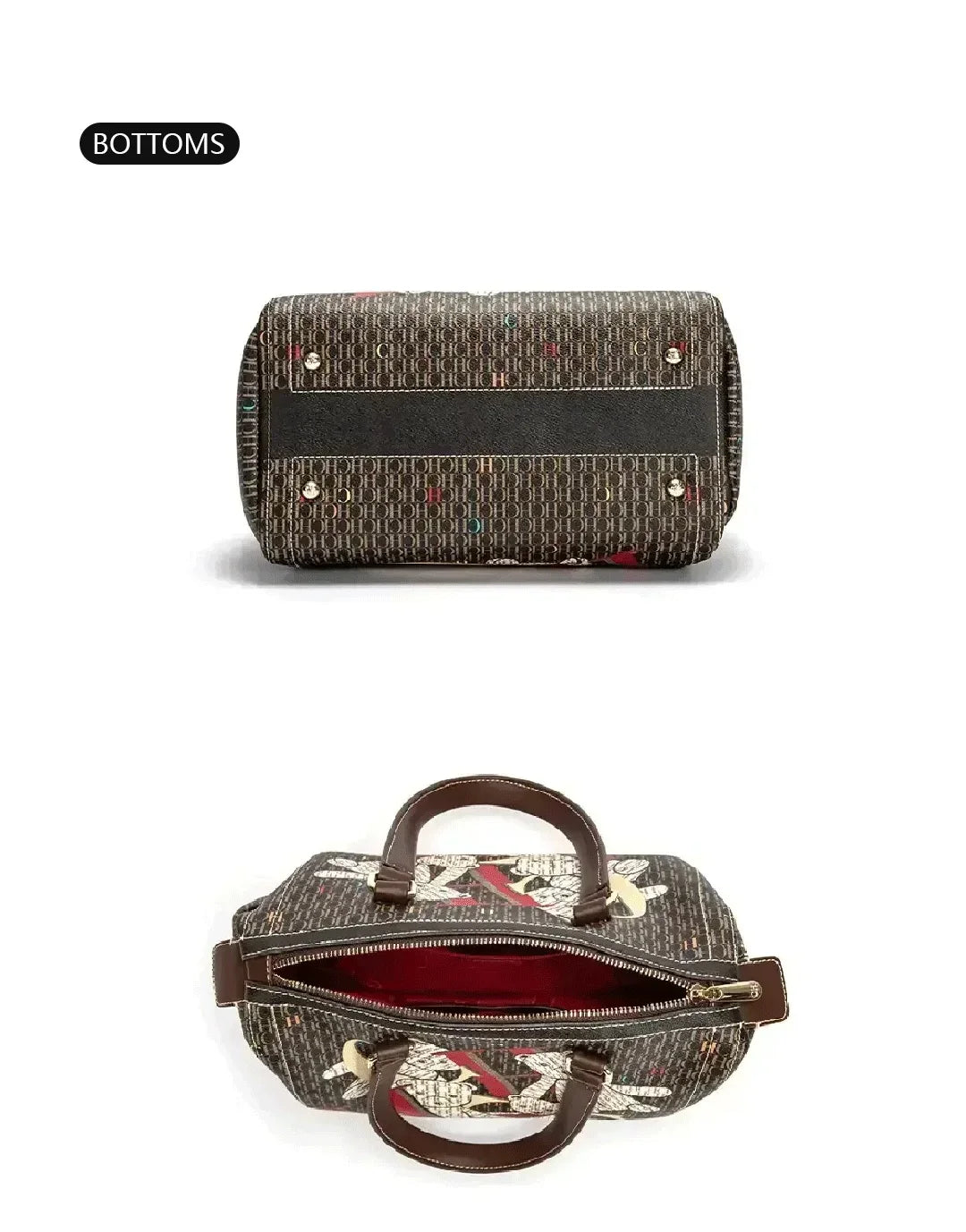 Women's Commuter Crossbody Colorful Printed Monogram Bag