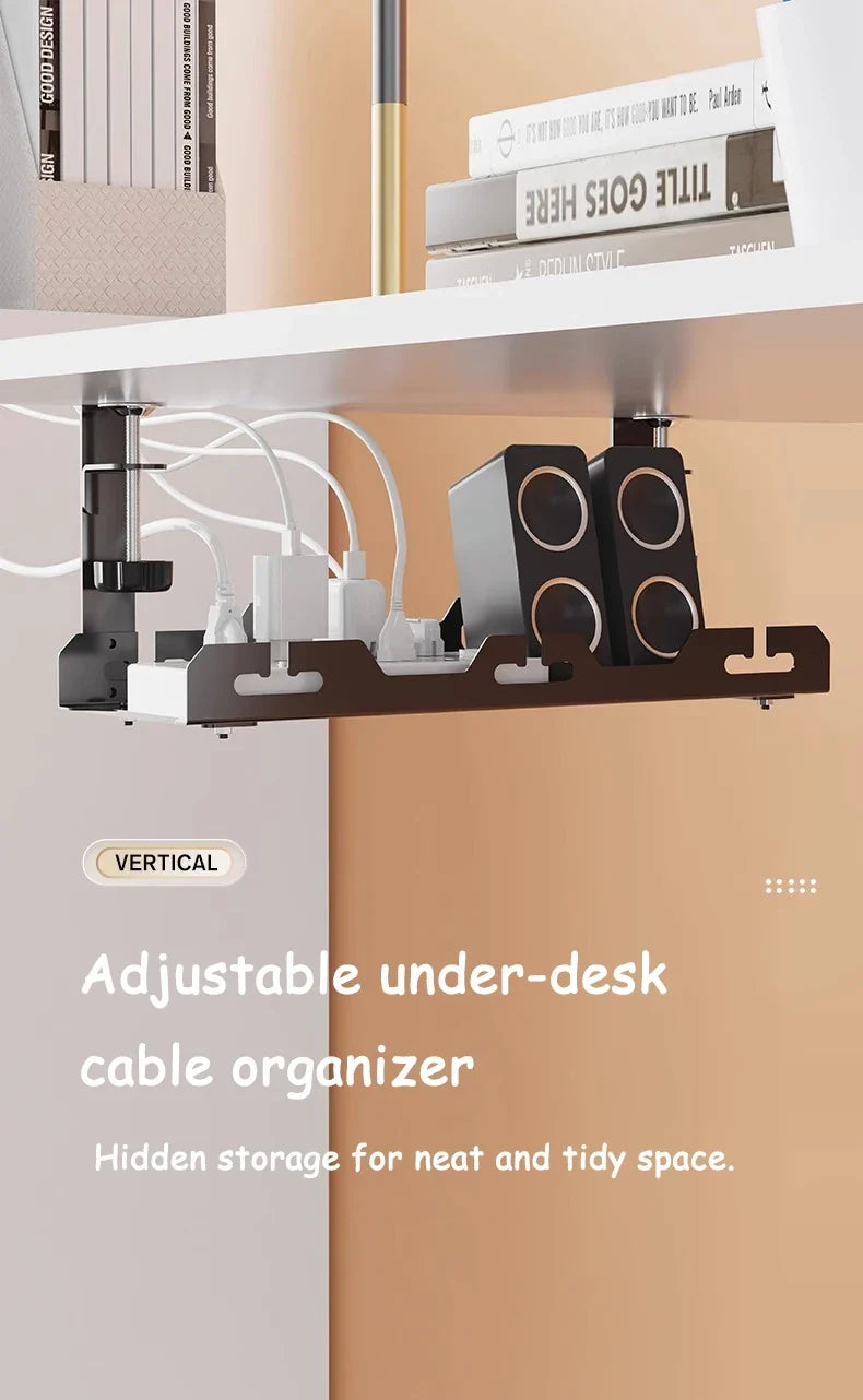 Telescopic Under Desk Cable Management Tray –  Storage Rack
