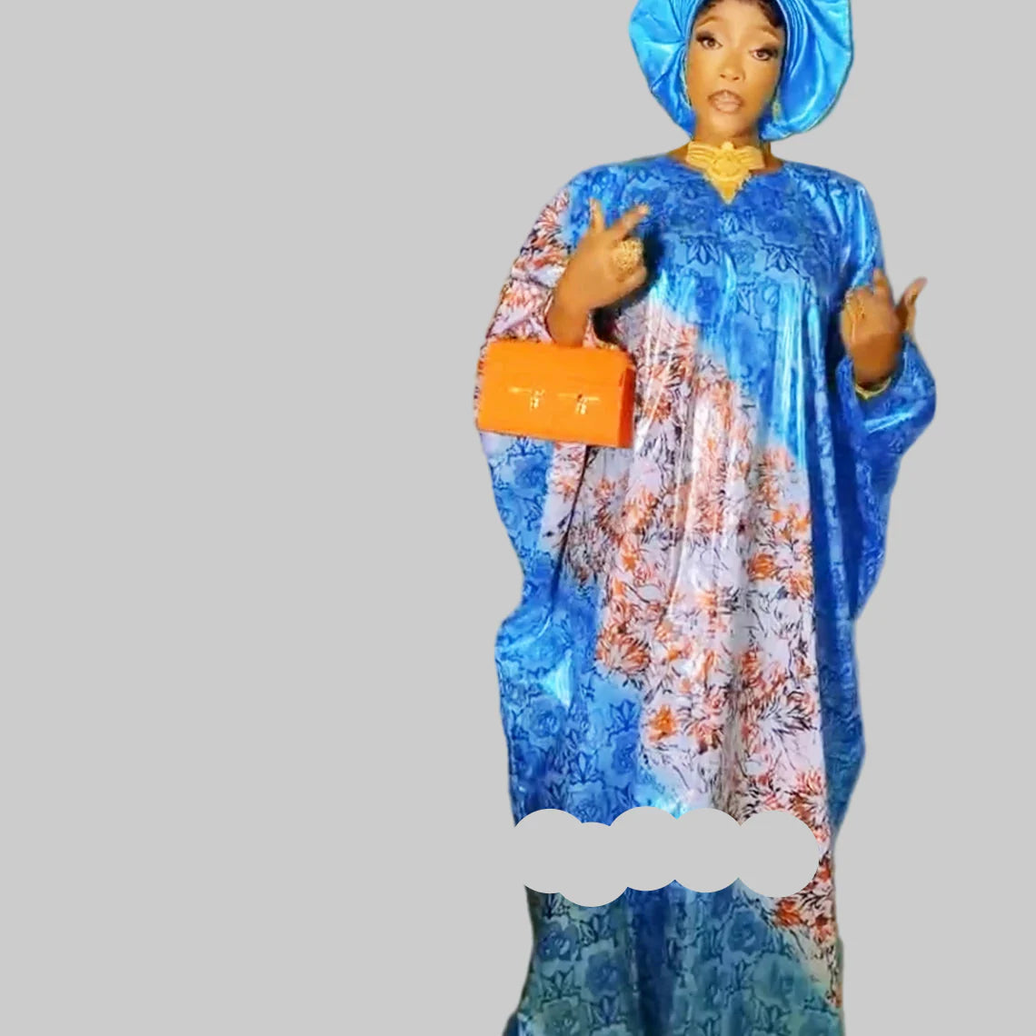 African Traditional Dashiki Print Bazin Riche Boubou Gown Dresses