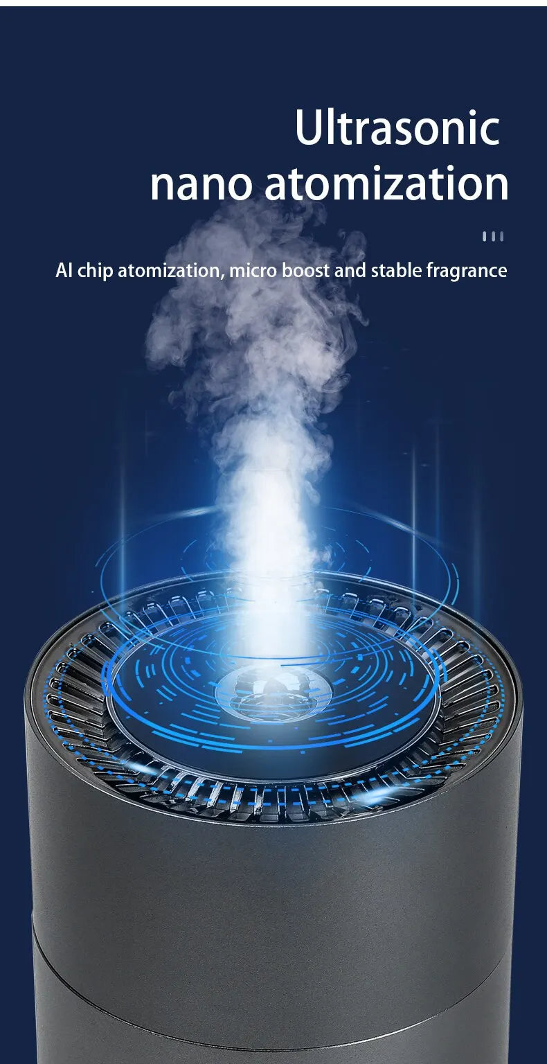 LED Light Aromatherapy Machine Humidifier Diffuser for Car Small Air Humidification Home and Bedroom Big Spray 260ml