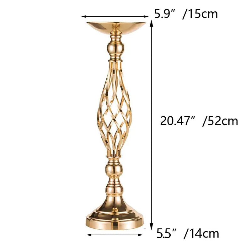 Table Candle Holder  Gold Iron