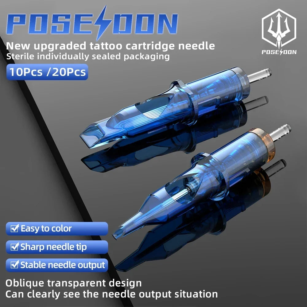 Tattoo Kit POSEIDON Red High Power Tattoo Pen Kit For Permanent Makeup Tattoo Machine Kit Cool Tattoo Power Supply Tattoo Gun Ki