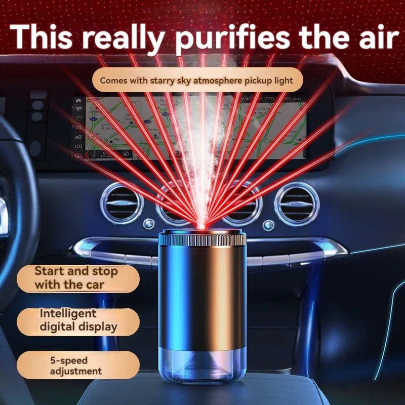Smart Car Air Freshener Rechargeable Aroma Diffuser 5 Levels of Adjustable