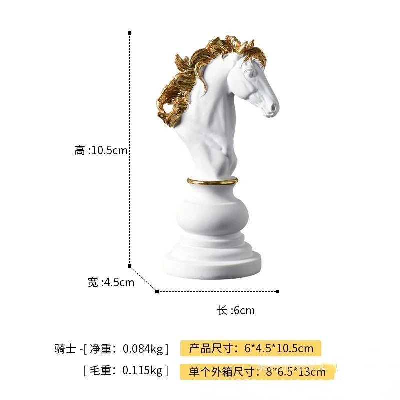 Resin Retro International Chess Figurine