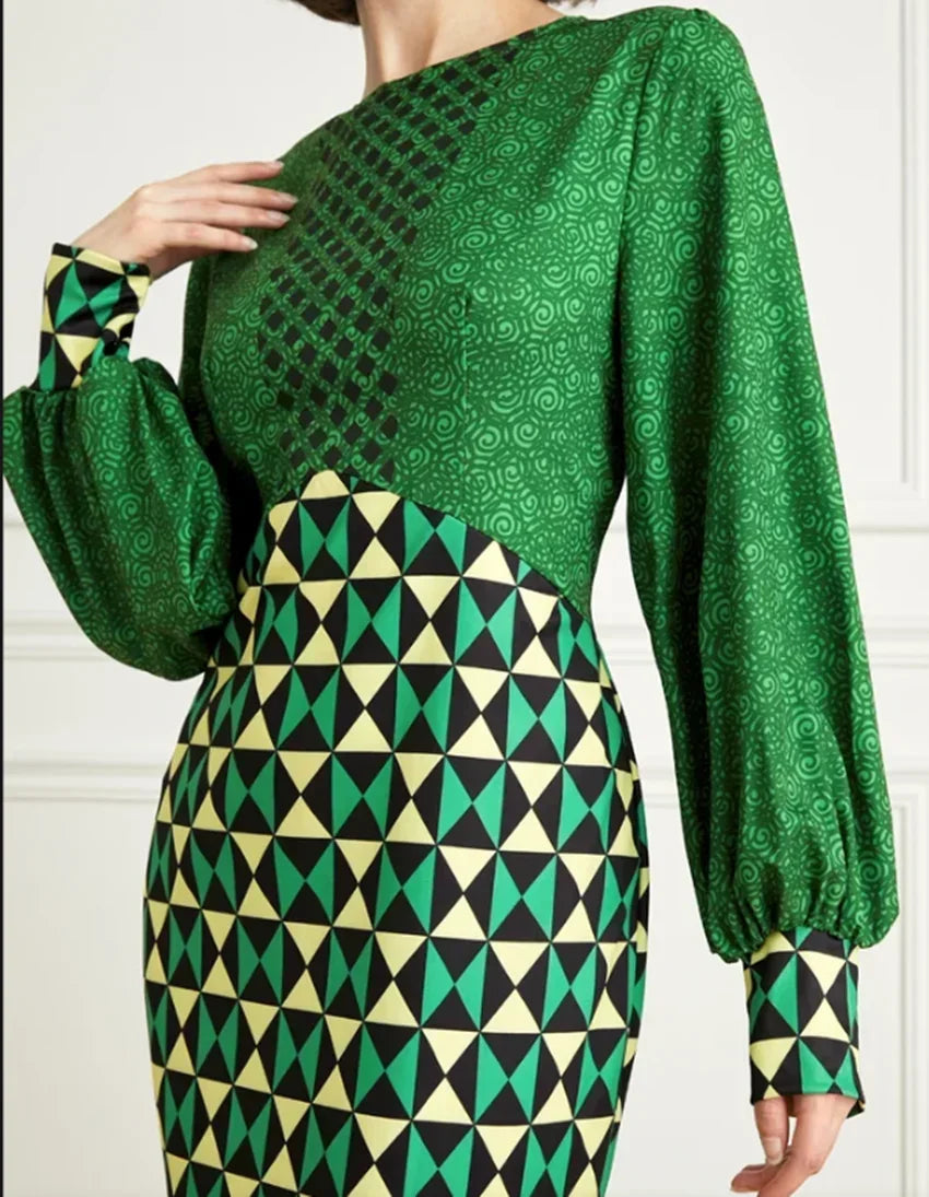 Dresses For Women Autumn Dashiki Bodycon Maxi Dress African Clothes Fashion Elegant Dresses Ladies Africa Clothing