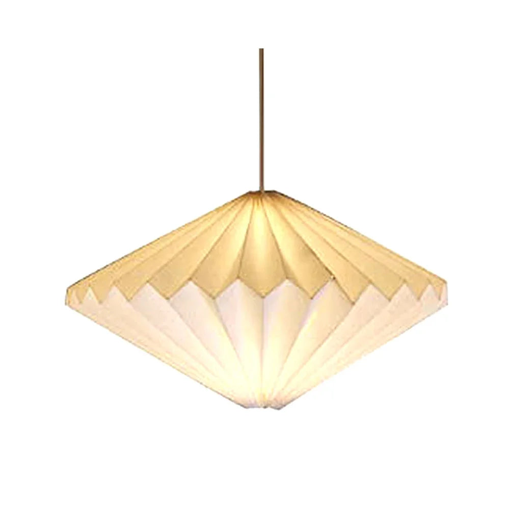 Nordic Creative Paper Origami Lantern Shade Foldable Hanging Pendant Light Art Decoration for Living Room Decor Ceiling Light