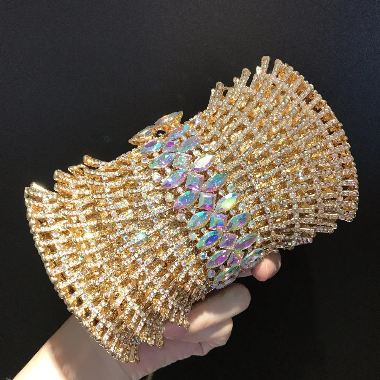 Crystal Women Handbags Luxury Designer Clutch Bags Diamond Handmade Wedding Bride Gift Clutch Purse Vintage Shiny Evening Clutch