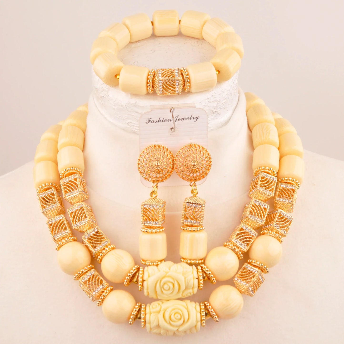 artifical coral beads nigerian jewelry sets for woman weddings