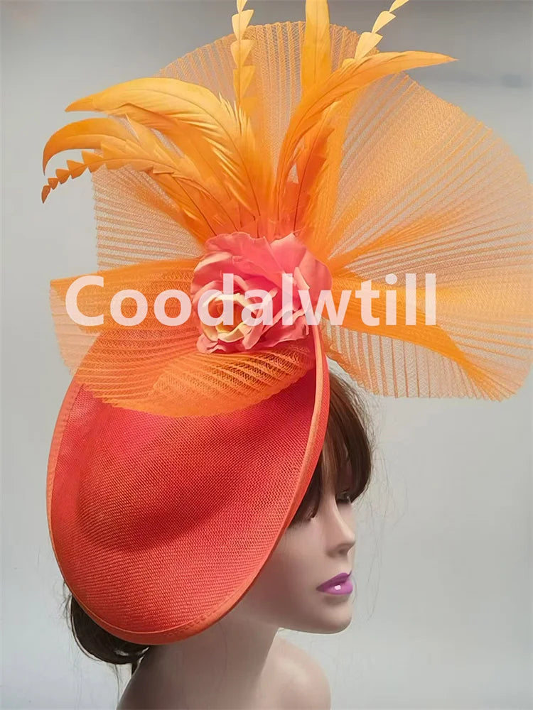 Elegant Flower Fascinator Pillbox Cap Wedding Women Fascinator Hat Headband Kentucky Derby Ladies Millinery Cap Mesh Bride Hats