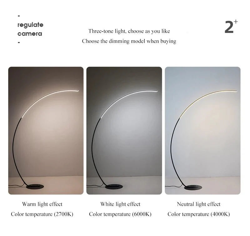 Nordic LED Corner Floor Lamp Simple Black White Floor Light For Dining Room Living Room