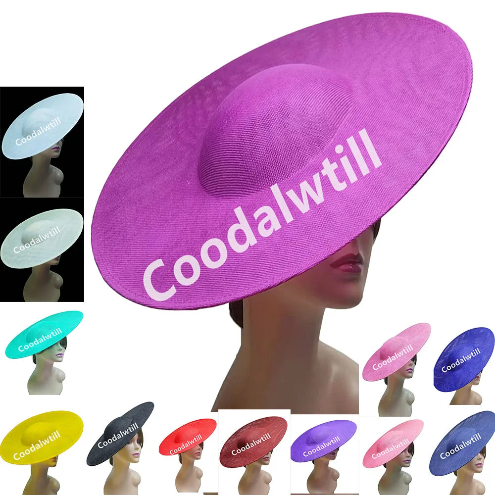 40CM Big Fascinators Base DIY Hair Accessories Hat Women Derby Wedding Headpiece Ladies Church Race Maillinery Cap Supplies