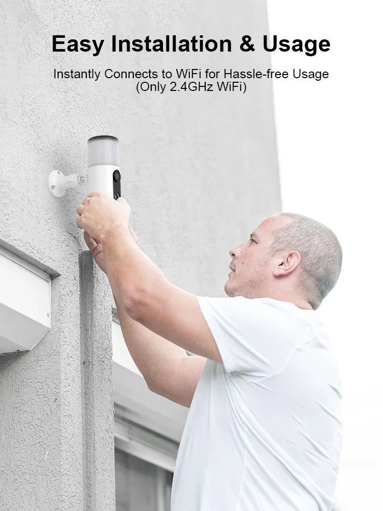 2K Solar Floodlight Wifi Camera Two Way Audio , Night Vision Outdoor Wireless, Waterproof