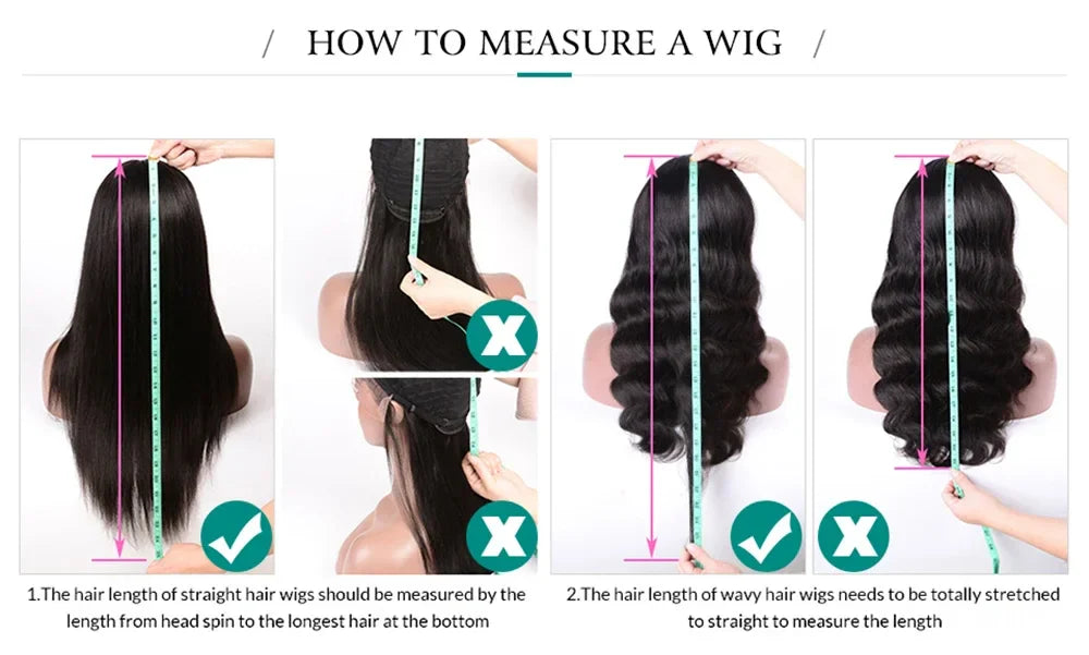 44 46 Long Inch 13x4 HD Lace Front Wig Brazilian Straight Human Hair Wig For Women 200 Density 13x6 Transparent Lace Frontal Wig