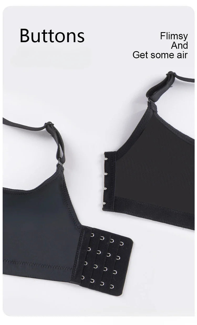 Large Size Seamless Lingerie for Women Thin and Sexy Bra Comfortable Top Up Push-up  Anti Sagging Sports Breast Collection Bras