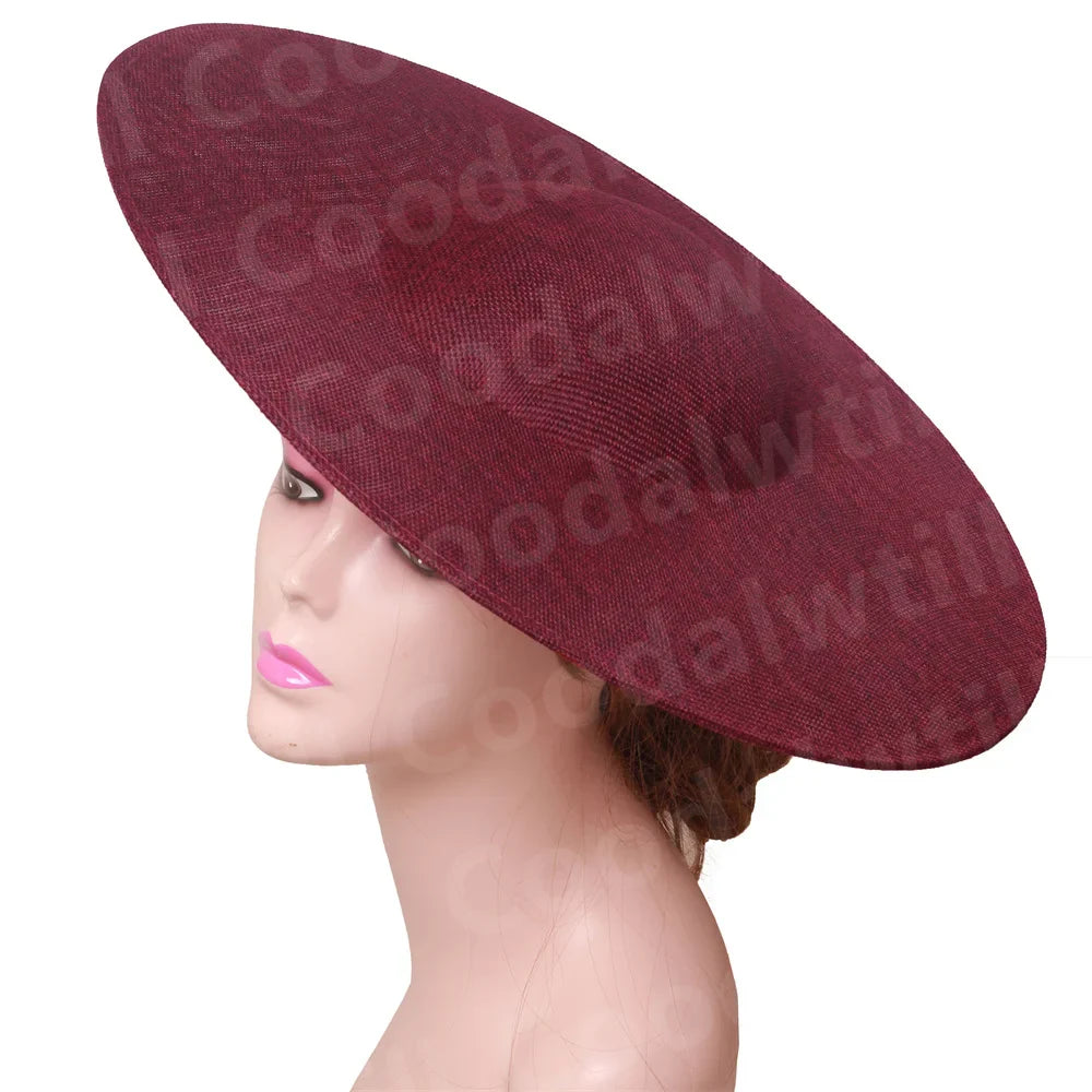 40CM Big Fascinators Base DIY Hair Accessories Hat Women Derby Wedding Headpiece Ladies Church Race Maillinery Cap Supplies