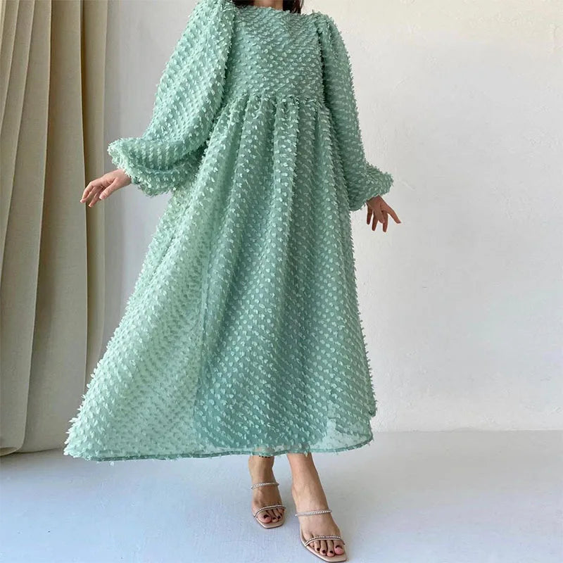 Women White Maxi Dress Party Vestidos Lantern Sleeve Sexy The Middle East Beach Elegant Summer New Long Dresses Prom Dress