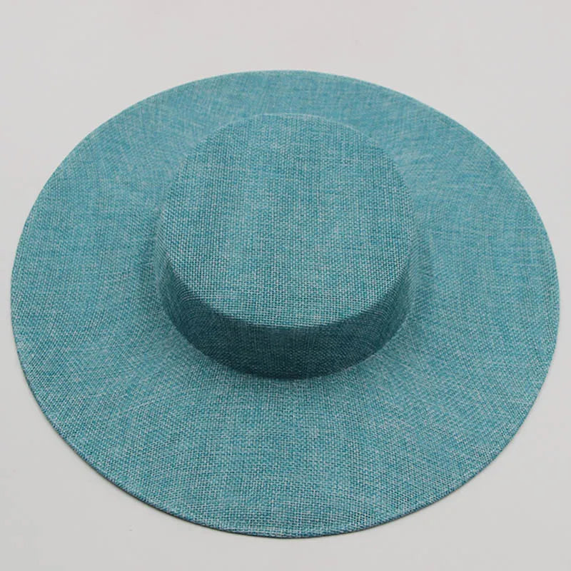 Ladies Fascinators Millinery Hat Base Party Wedding Fake Sinamay Hat Wide Brim DIY Kentucky Derby Headpiece Hair Accessories