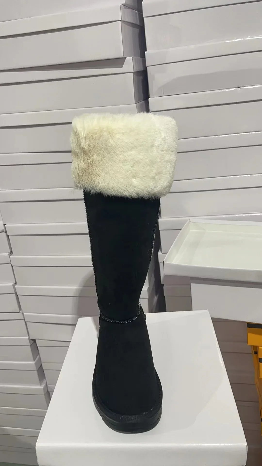 Women Winter Snow Boots Outdoor Warm Plush Cold-proof Women Shoes High Quality Slip on Versatile Round Long Boots Botas De Mujer