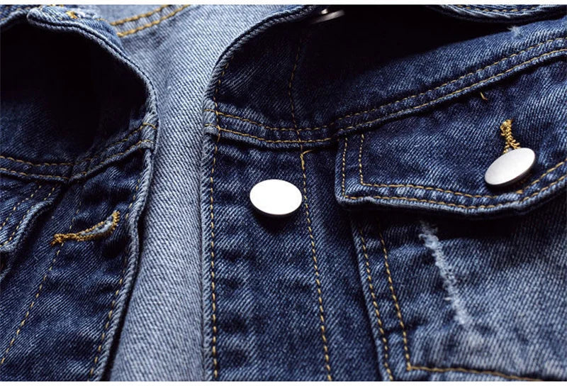 2023 Spring Autumn Women’s Denim Jacket Long Sleeve Overcoat Loose Denim Coat Button Outwear Jeans Jackets 5XL