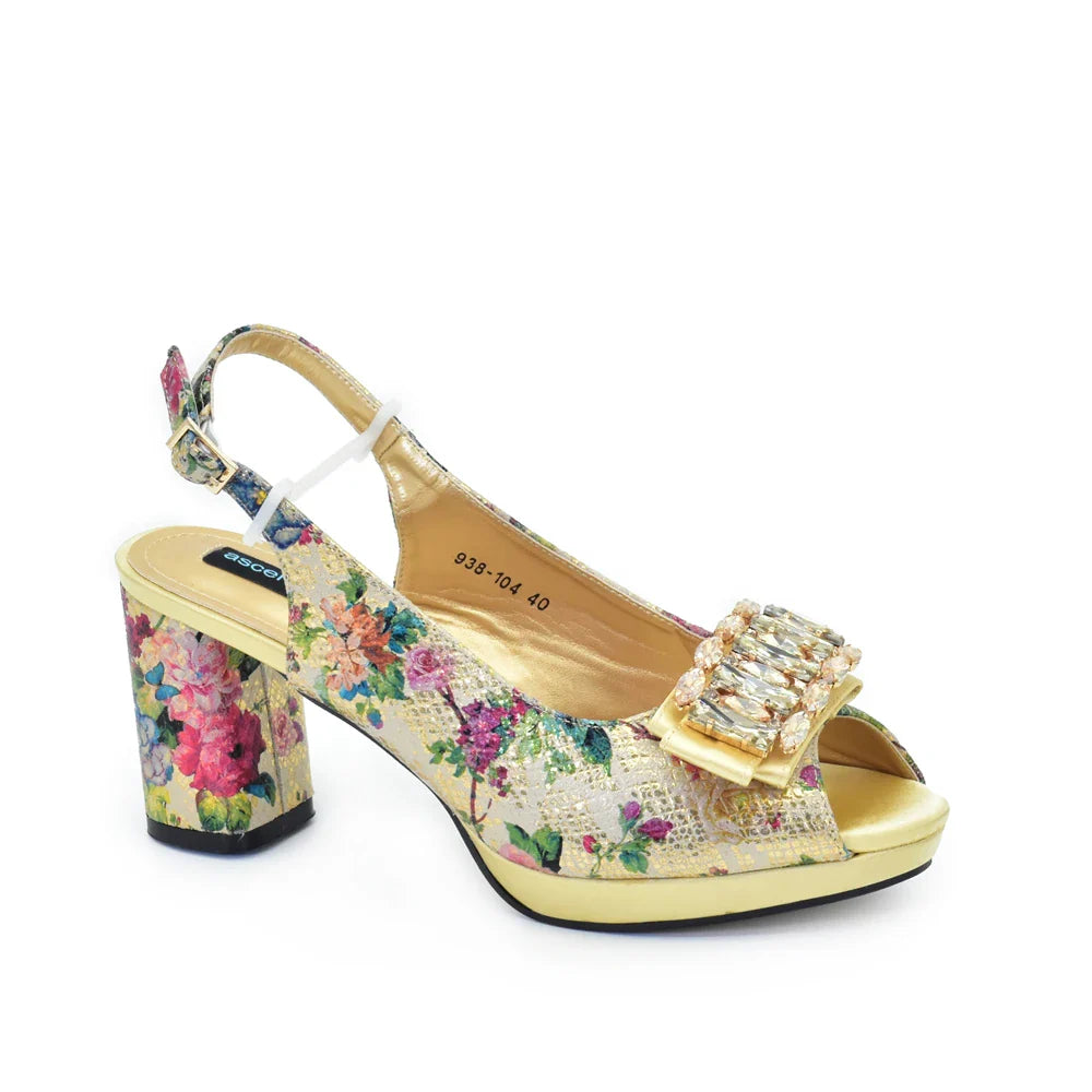 Women's Shoes and Bags Set Italy Peep Toe Pumps