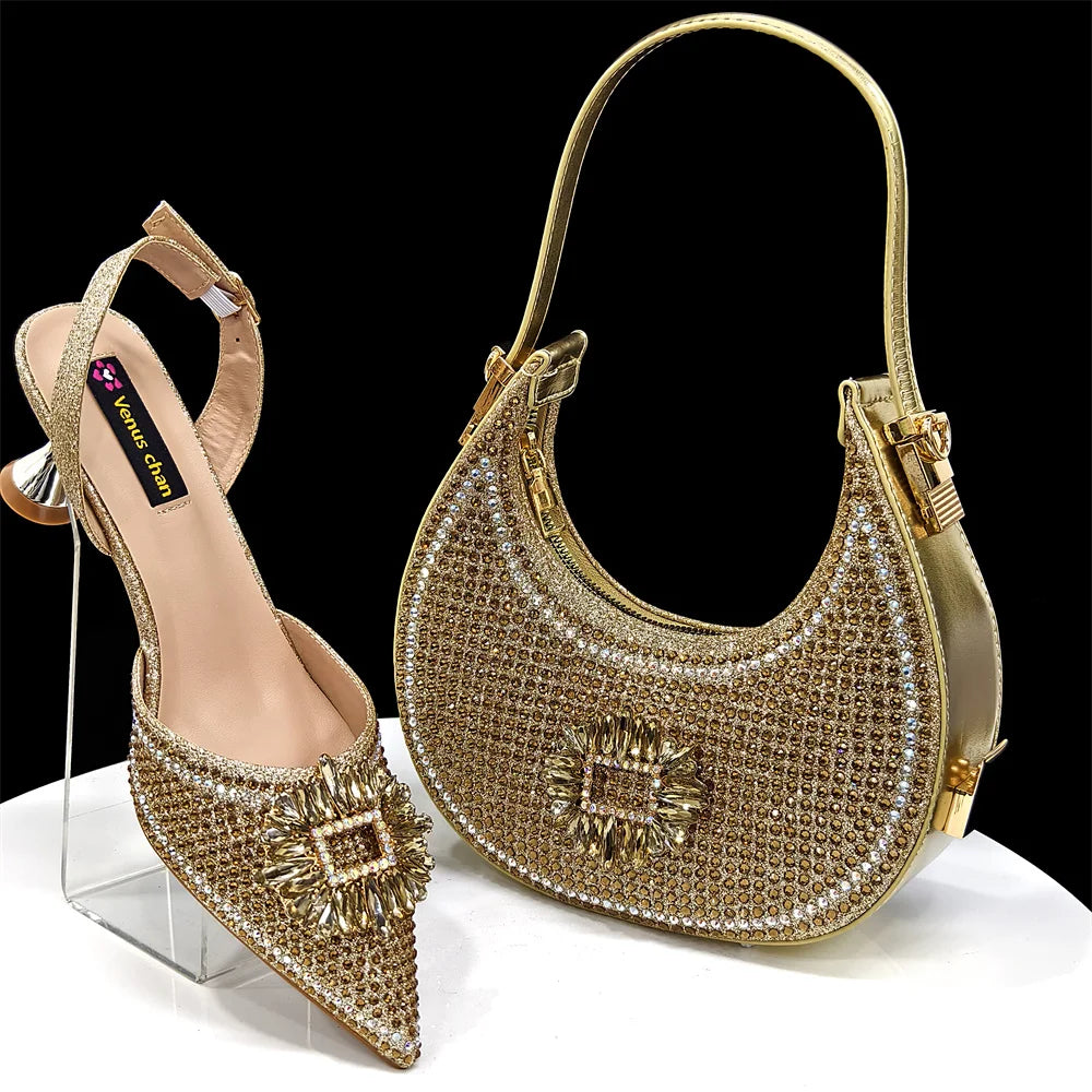 2025 Elegantly Sky Blue Women's Shoe and Bag Set for Parties and Weddings - Luxurious Heeled Pumps and Handbag for Nigeria