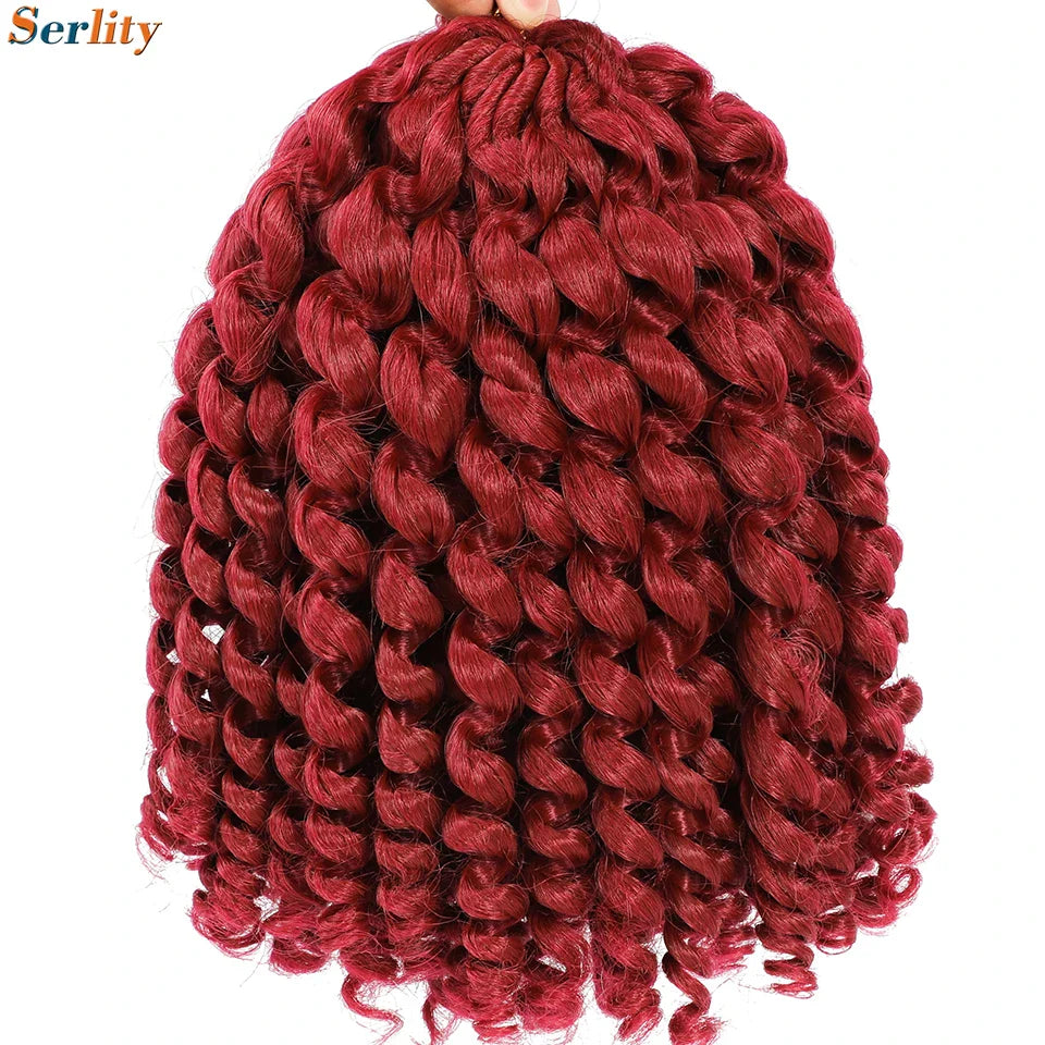 3 Packs Wand Curl Jamaican Bounce Crochet Hair 8inch T Purple 27 30 350 Bug Ombre Blonde Synthetic Jumpy Wand Curly Hair 60Roots