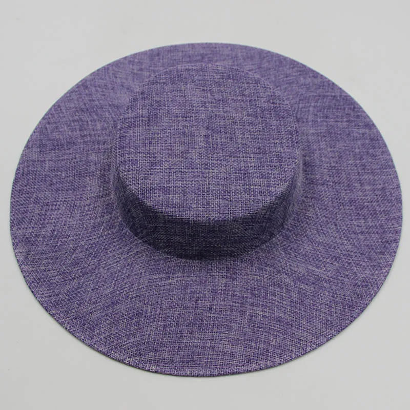Ladies Fascinators Millinery Hat Base Party Wedding Fake Sinamay Hat Wide Brim DIY Kentucky Derby Headpiece Hair Accessories