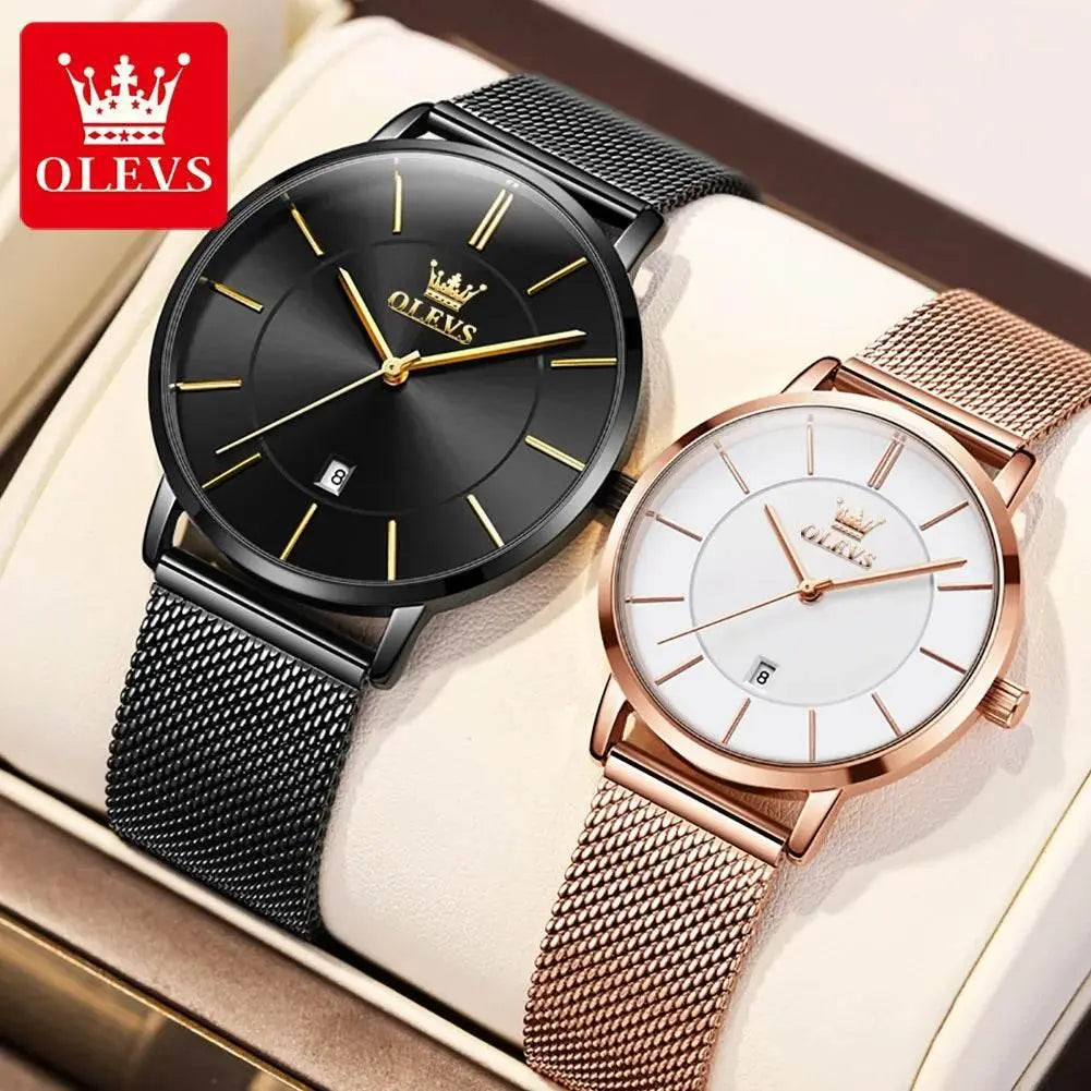 Simplicity Mesh Belt Couple Watches