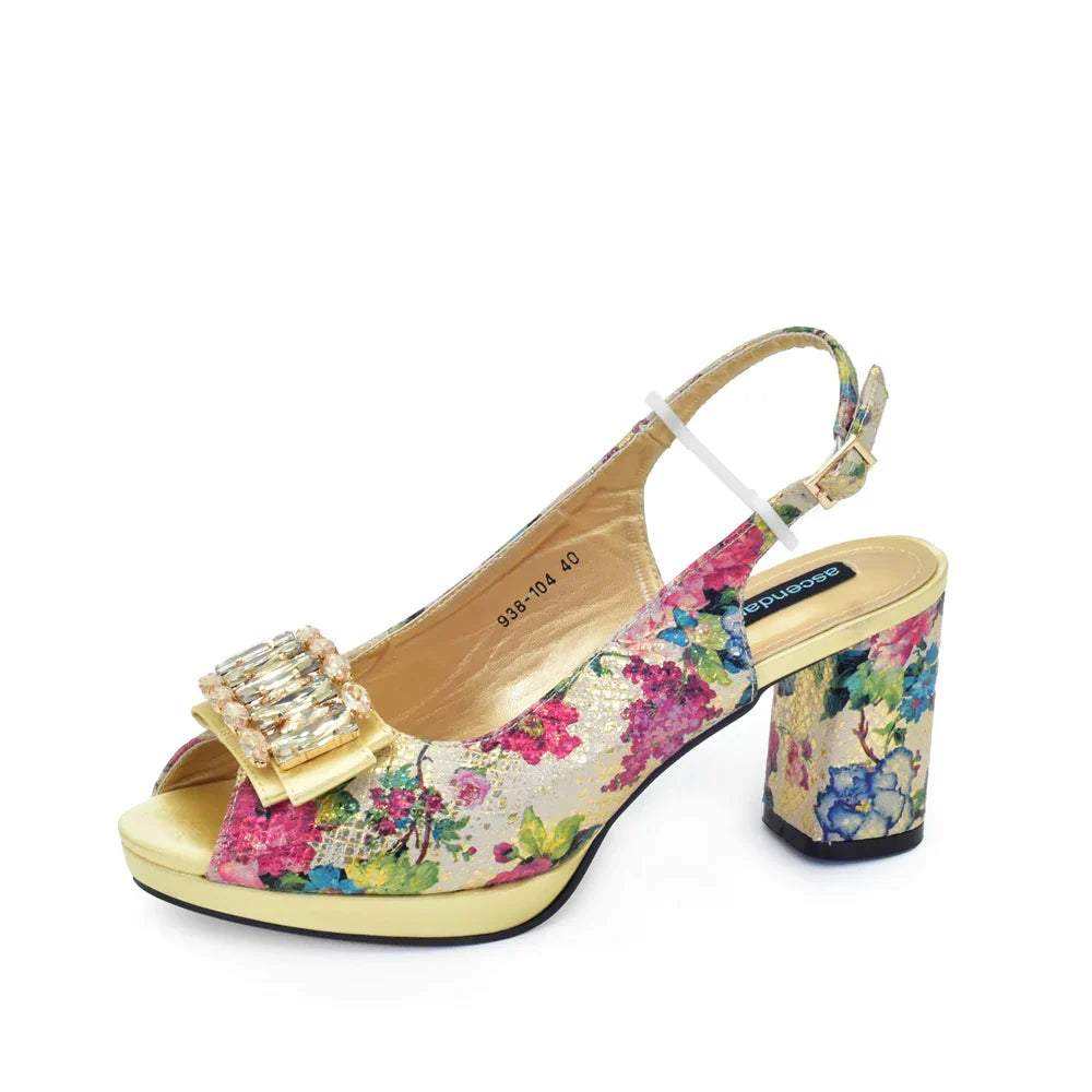 Women's Shoes and Bags Set Italy Peep Toe Pumps