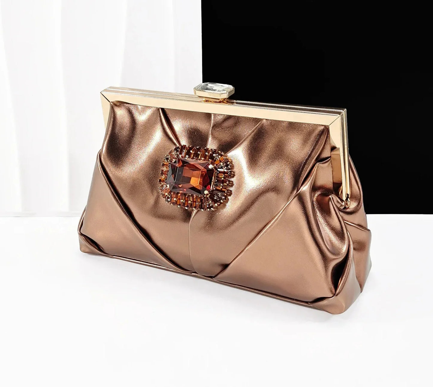 Elegant Women's Shoes and Bag Shiny Big Rhinestone Luxury Fashion Shoes Set