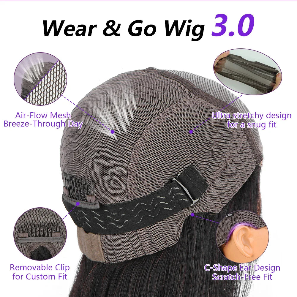 Ginger Mixed Brown Long Silky Straight Highlight Wig Human Hair 5x5 Lace Front Glueless Wigs Human Hair Bralizian