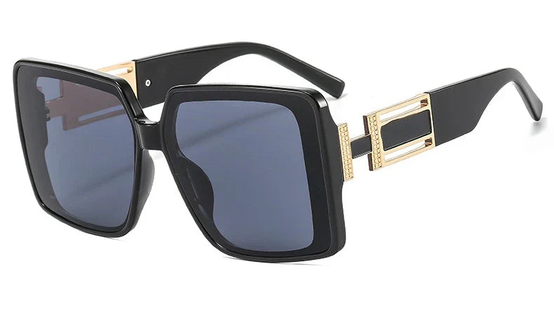 Fashion Brand Square Sunglasses For Woman Luxury Oversized Gradient Shades Sun Glasses Female Elegant Green Big Frame Eyewear