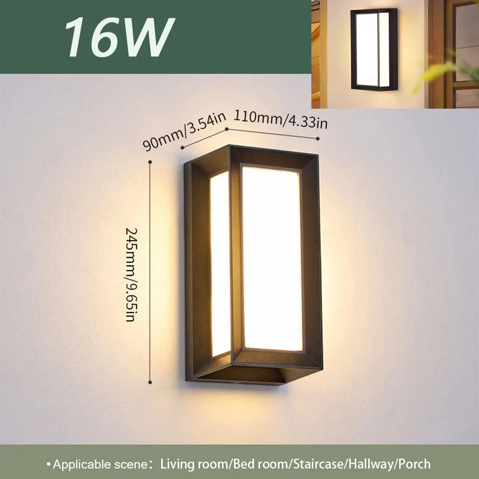 Led Outdoor Wall Light Waterproof IP66 Motion Sensor