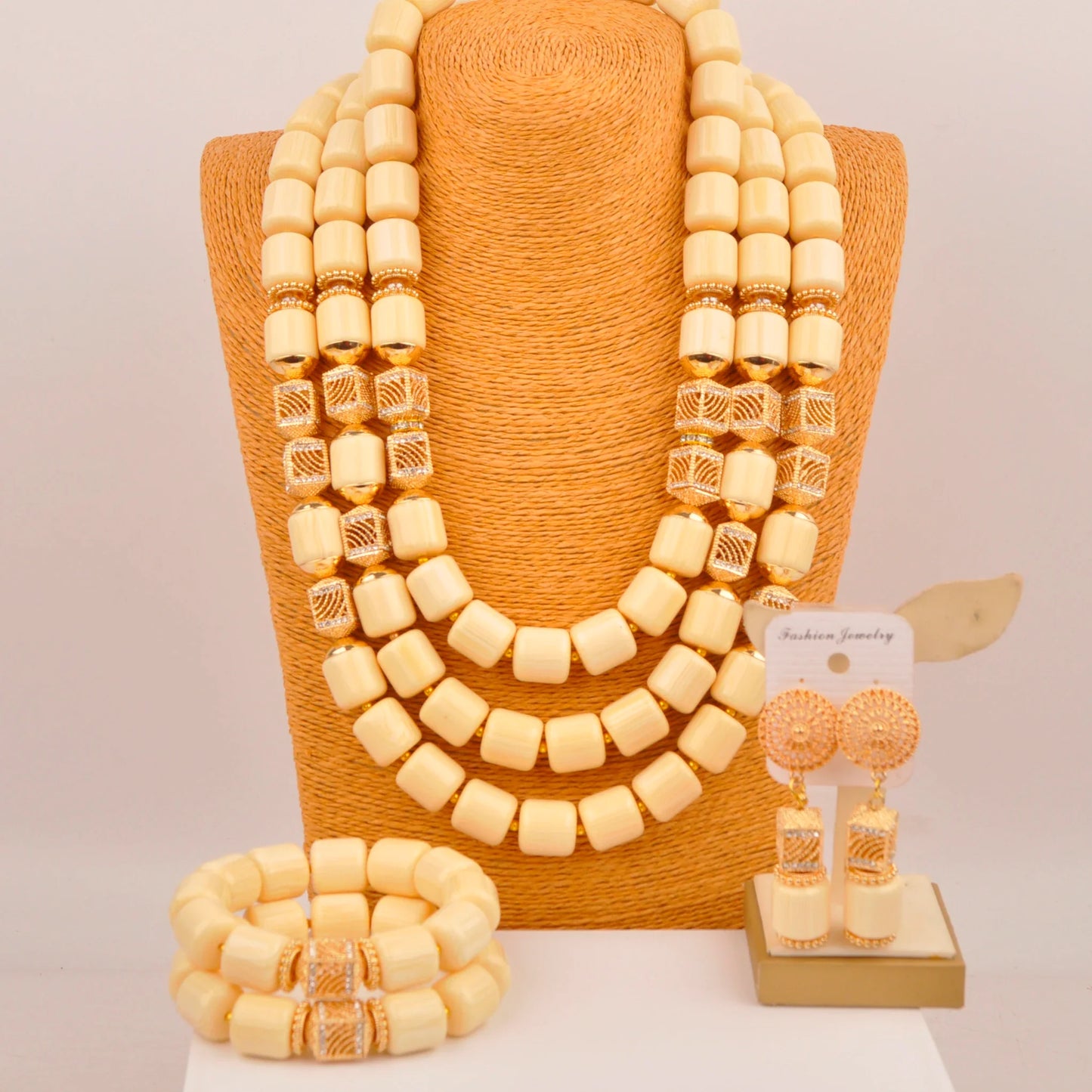 artifical coral beads nigerian jewelry sets for woman weddings