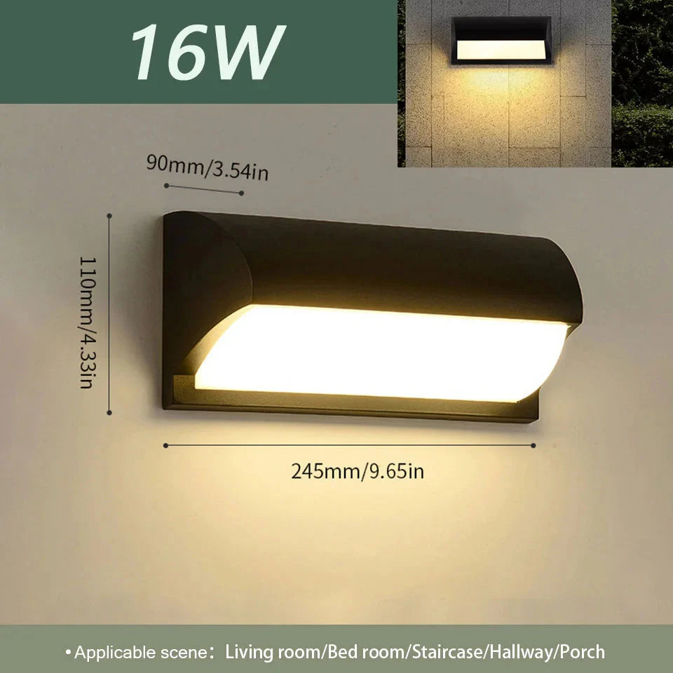 Led Outdoor Wall Light Waterproof IP66 Motion Sensor