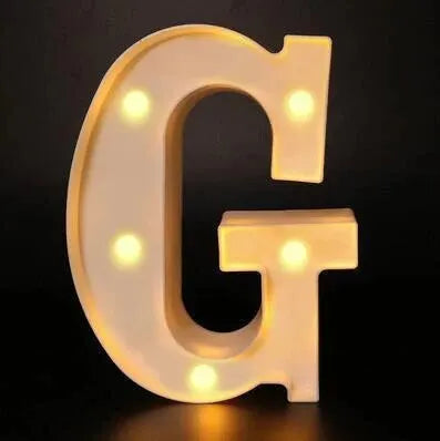 Alphabet LED Night Lights Number Letter Lamp 16cm