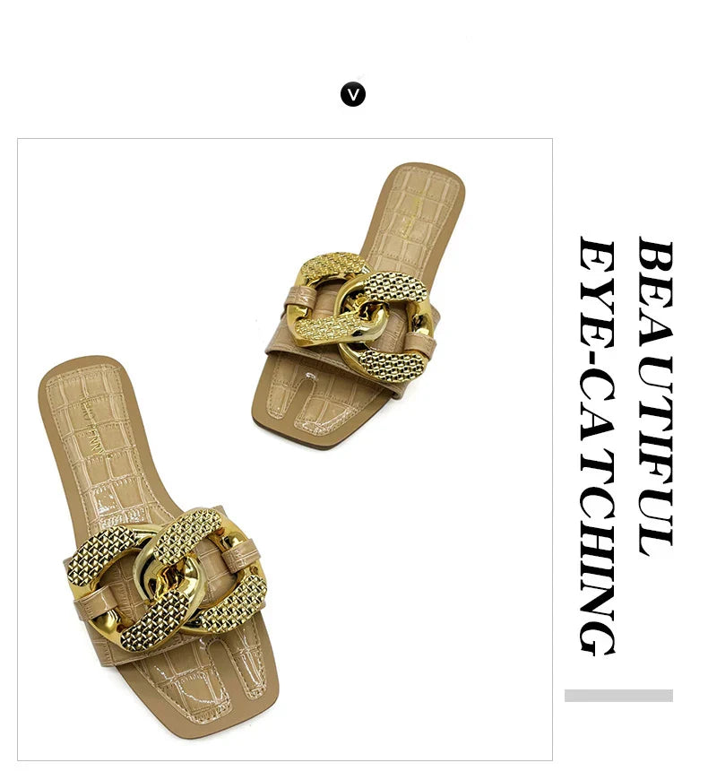 High Quality PU Purses And Sandals Sets Flat Shoes And Bag Set Matching Handbags For Women Slippers Flip Flops Women Shoes