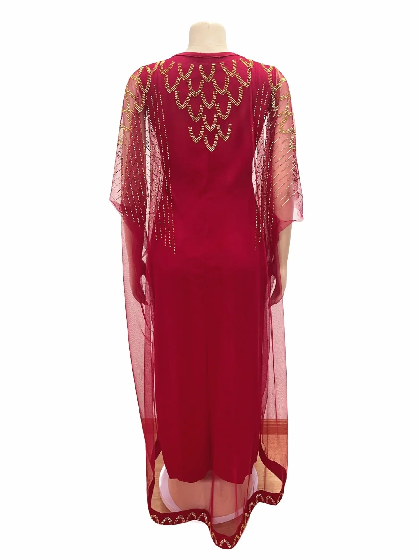 African Dresses For Women Short Sleeve Turkey Diamonds Evening Wedding Party Floor Length Dress Muslim Africa Clothes 2023