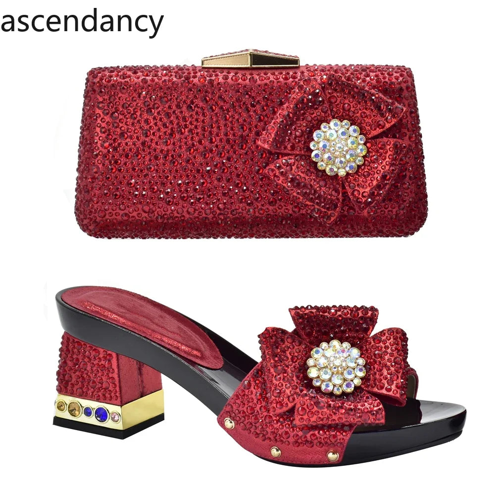 New Arrival Italian Shoes and Bags Set Envio Gratis African Matching Shoes and Bags Italian In Women Nigerian Women Wedding Shoe