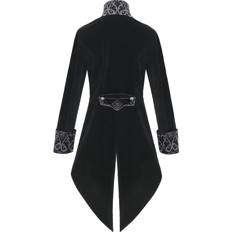 Steampunk Women Men Medieval Dress costume Velvet Stand Collar Tailcoat Gothic Vampire Cosplay Jacket Coats