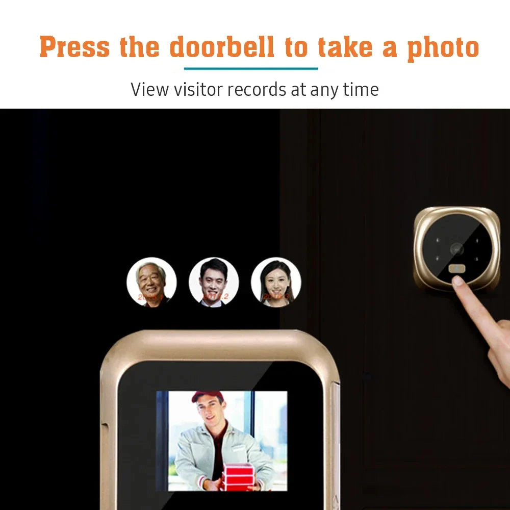 Door Camera Doorbell with Wireless Monitor Live Night Vision for Home Office