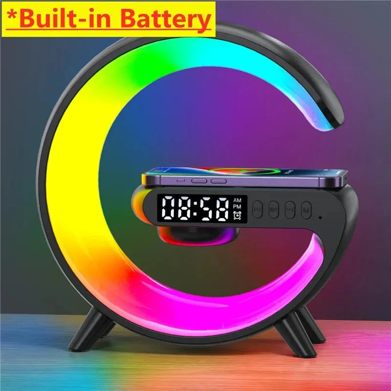 Wireless Charger Pad &  Night Light Lamp Alarm Clock
