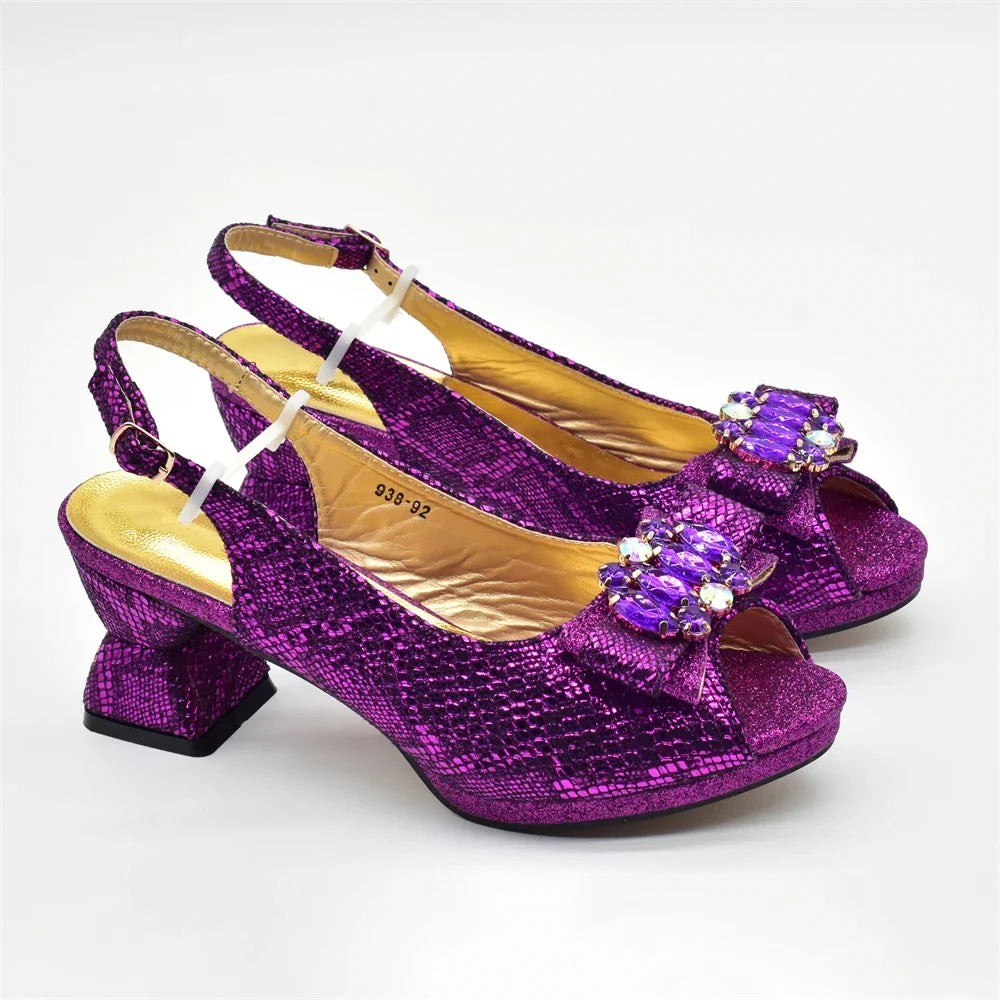 New Fashion Italian Shoes with Matching Bags for Nigeria Women Ladies Shoe and Bag Set Latest Designers Luxury Woman Pumps