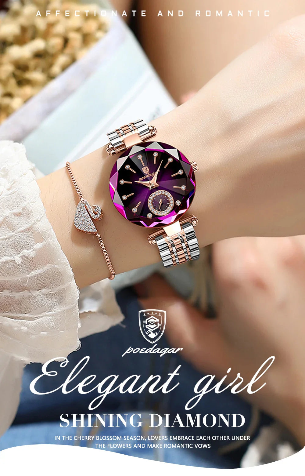 Luxury Elegant Ladies Wristwatch Waterproof Stainless Steel Watch for Woman Simple Casual Dress Women's Quartz Watches