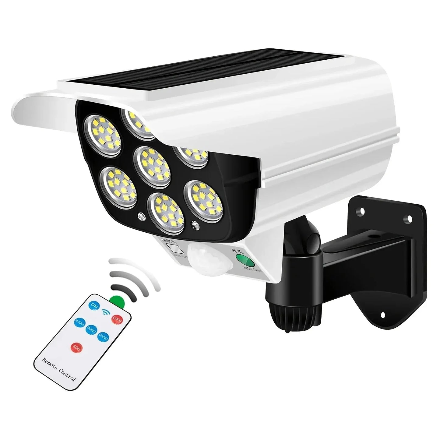 Outdoor Motion Sensor Solar Lights 77 LED Floodlight Waterproof
