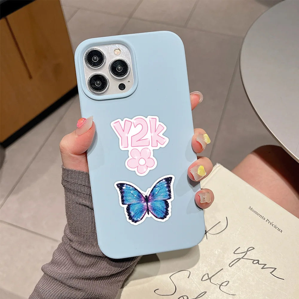 Cute Pink Y2K Aesthetic Stickers Pack - Kawaii Vinyl Decals for Laptop, Water Bottle, Phone Case & Skateboard (10/30/60 Pcs)